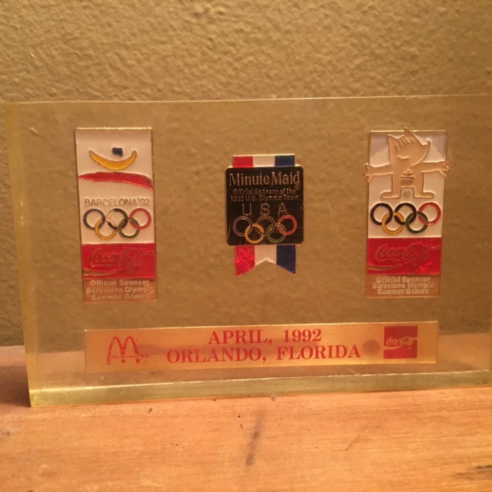 Vintage 1992 summer Olympic sponsor plaque - Picture 4 of 4